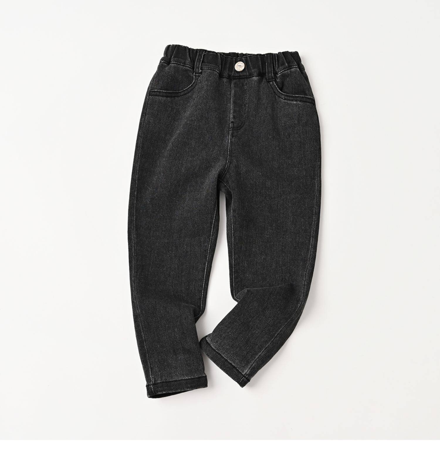 Детские джинсы для мальчиков, эластичные осенние штаны, подходят для подростков     