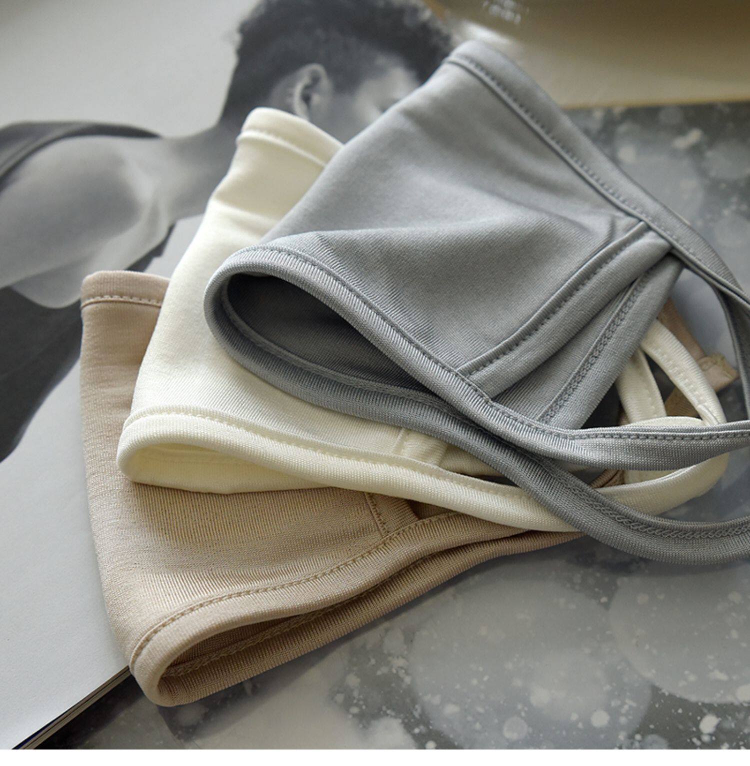 Марлевая повязка от пыли 透气不闷 不粘腻 四层桑蚕丝口罩 防尘女士挂耳成人口罩