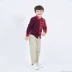 Mềm mại và thoáng khí thoải mái Trẻ em áo gạc hai lớp Áo sơ mi cotton dài tay cho bé trai thời trang bé trai Áo sơ mi