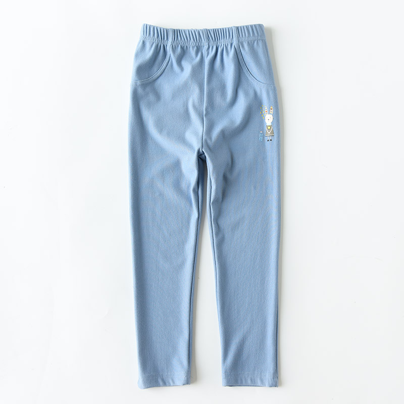 Quần legging denim giả mềm mại cho bé gái quần dài mùa thu phong cách mới quần yếm jean trẻ em