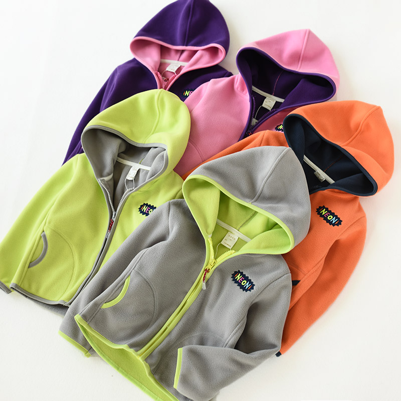 Áo khoác lông cừu ấm áp tùy chỉnh Áo khoác lửng nam và nữ Zipper Tops Big Boy Fall Winter Wear áo gió trẻ em