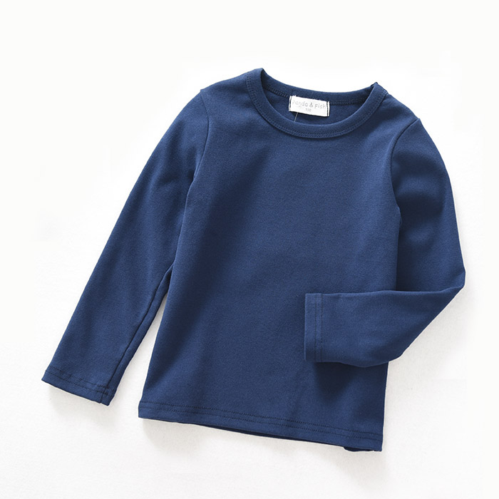 Sơn Đông cửa hàng quần áo trẻ em cửa hàng quần áo trẻ em cotton đáy quần áo trẻ em lớn tay áo thun dài tay màu kẹo áo thun bé trai