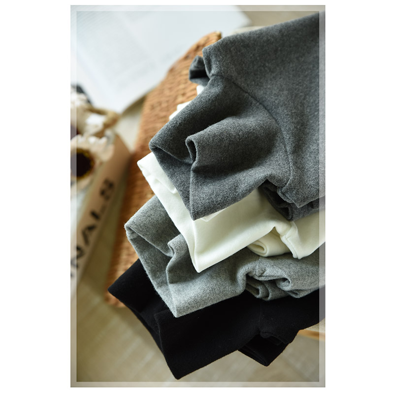Áo thun cotton dày trẻ em cotton sandal nửa cổ cao tay dài áo thun trẻ em 2018 thu đông quần áo trẻ em cao cấp
