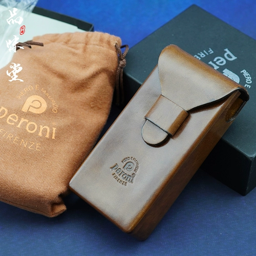 Итальянская кожаная кожаная кожаная кожа старая перони Берони Сигар Сигар Коробка Особое кожаное путешествие Персонализированная вечеринка портативная