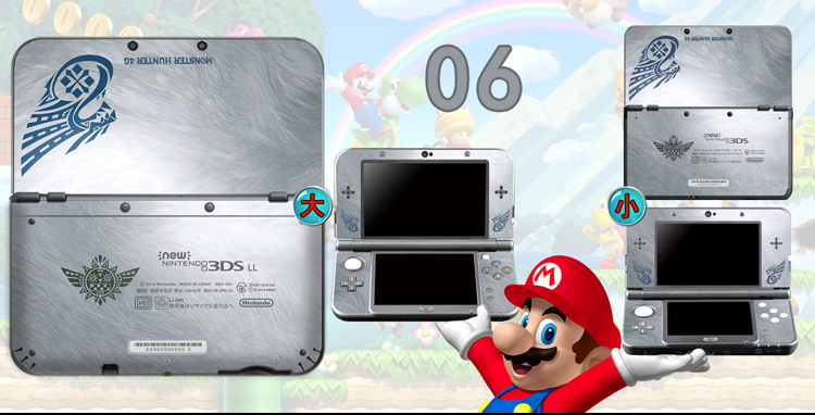 Nhiều loại miếng dán đau 3DSLL3DSXL MỚI dán giấy dán tường đau 3ds màu anime phụ kiện phim màu - DS / 3DS kết hợp miếng dán 3d máy game