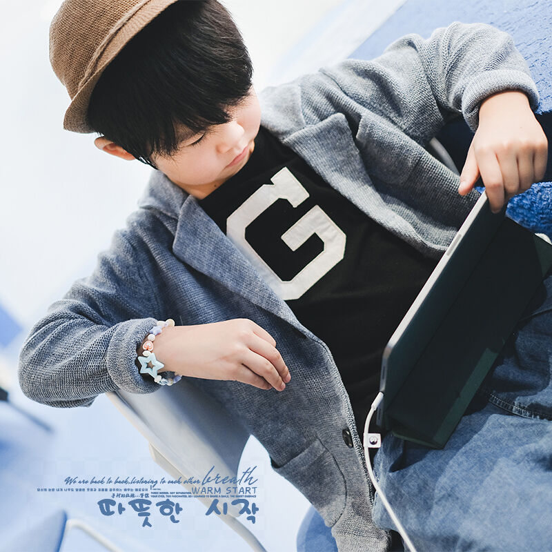 Xiaoxin and Beta-Retro Small Fresh Full Linen Suit Knit Cardigan Air Conditioning Shirt