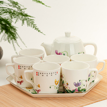 Jin Lan Jade imitation Qing Qianlong Imperial bone porcelain enamel color Yu beauty water bottle water cup water set