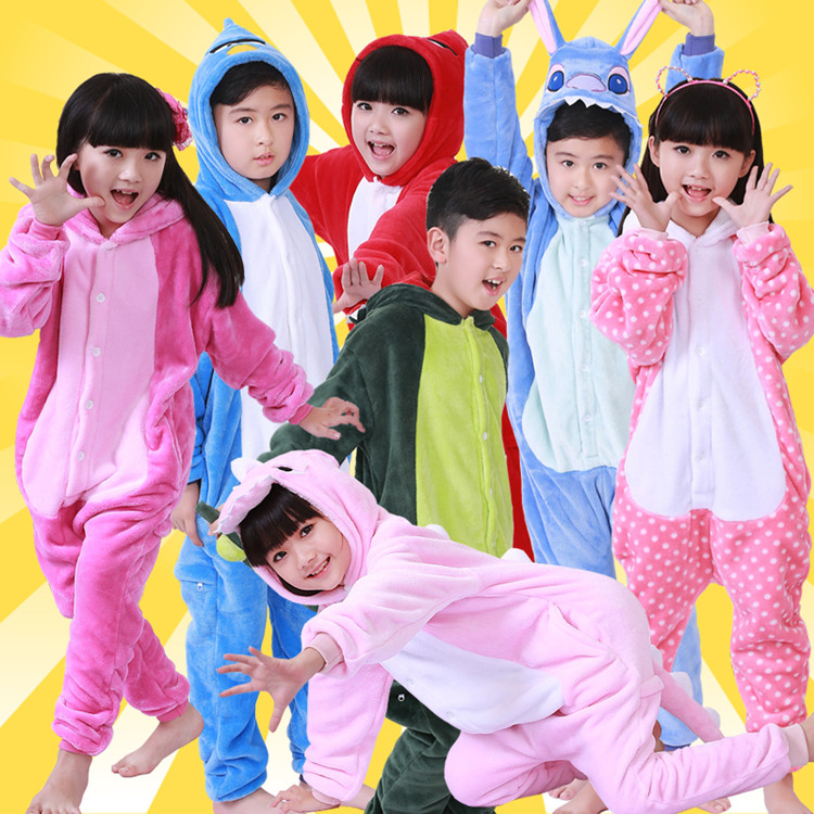 Miladi Autumn Winter Cartoon Children with Sleeping Dress Thickened Flannel Girl Boy Coral Suede Dinosaur Like Toilet version