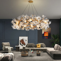 Luxurious living room chandelier, creative art designer chandelier, stylish and elegant hibiscus dining room chandelier