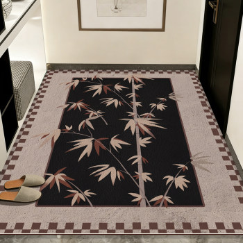 Leather door mat, stain-resistant, wipeable, no-wash entrance door mat