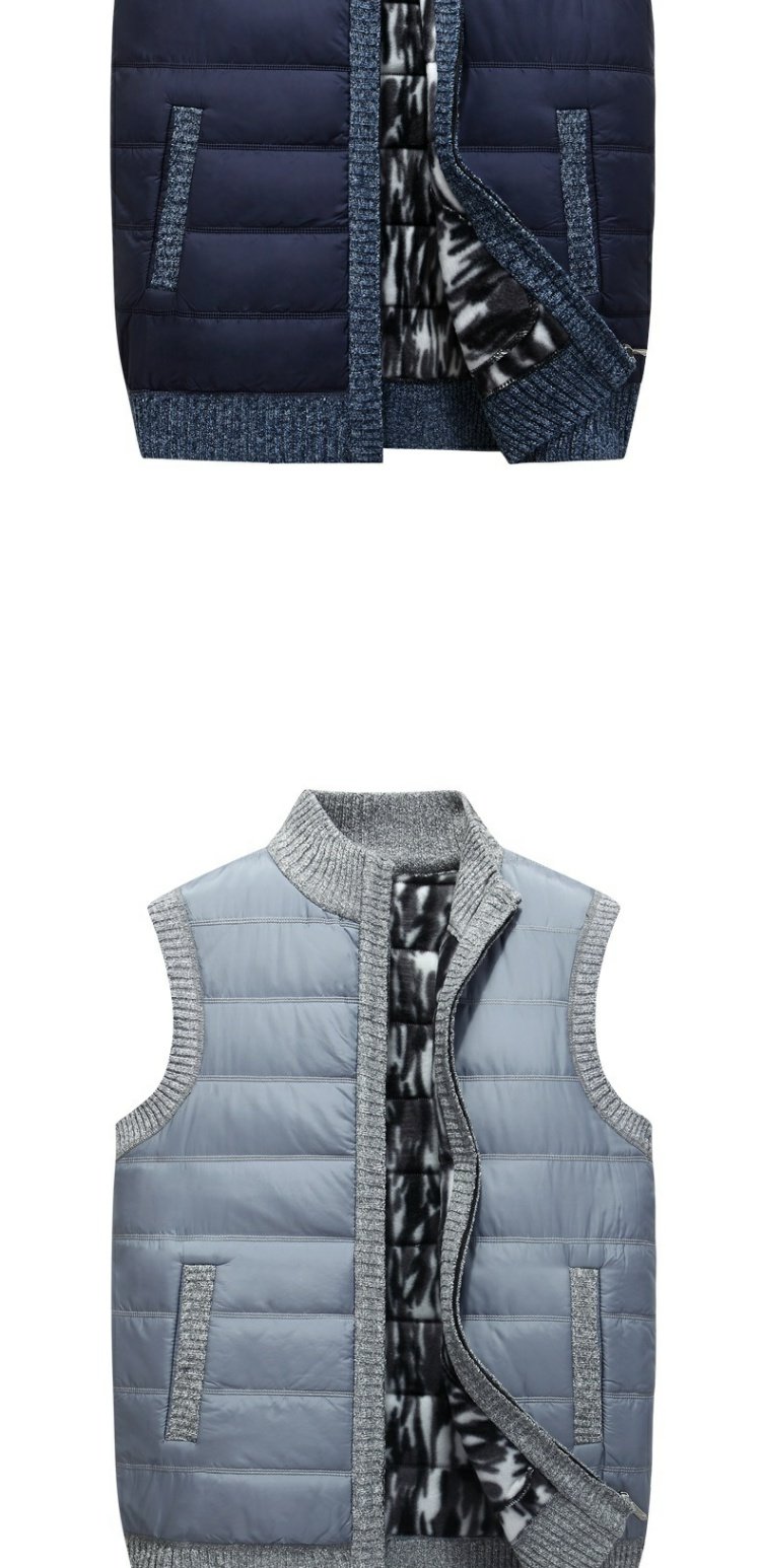 Áo vest nam cỡ lớn mới đan áo len trung niên cộng với áo nhung dày áo vest nam trung niên áo vest nam công sở