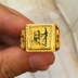 Việt Nam Shajin nam phù hộ mô phỏng nhẫn vàng giả mạ vàng độc đoán đồng xu trang sức 24K trang sức khai trương nhẫn Nhẫn