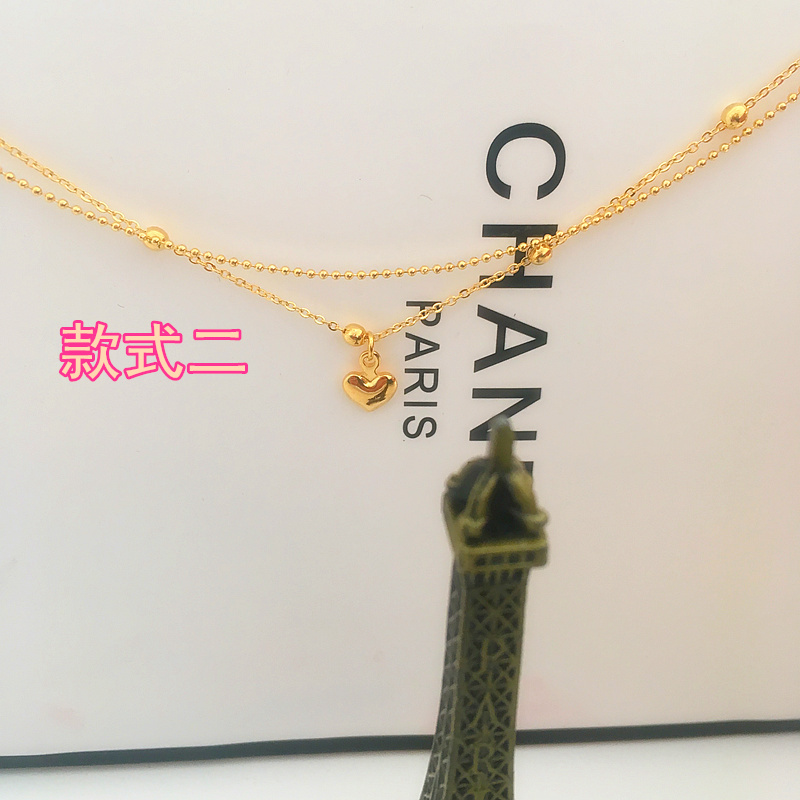 Vòng chân nữ mới Shajin phiên bản Hàn Quốc của vòng đeo tay tình yêu mạ vàng 24K đơn giản, vòng chân giả vàng không phai vòng đeo chân cho nữ
