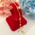 Mới đồng xu mạ vàng 24K Vòng chân vương miện giọt nước đa năng cát vàng trang sức vòng chân điều chỉnh thời gian dài không phai lắc chân nam Vòng chân