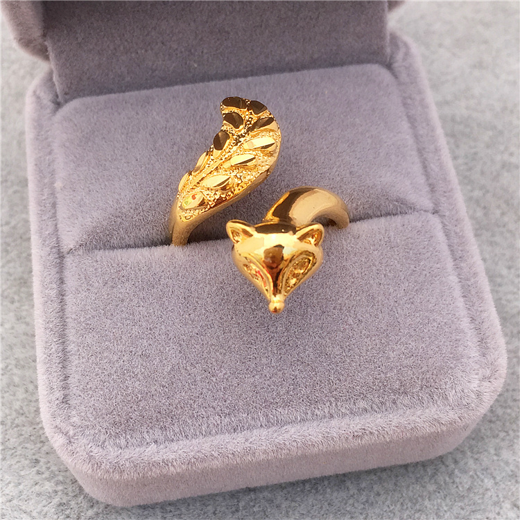 Vàng 24k mạ vàng Việt Nam không phai vàng euro mở nhẫn trực tiếp nhẫn nữ nhẫn nhẫn cáo nhẫn vàng tây