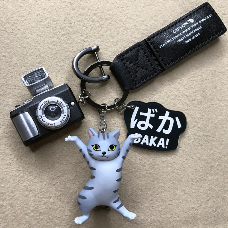 Selfie Qualia genuine Japanese Cat Keys Buttons Nets Red Cute Creativity Girls' Day Gift Bag Car Pendant