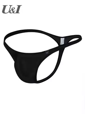 U & I men's sexy thong one-piece up U convex bag high-elastic ultra-thin ice silk Tide brand breathable T underwear