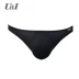 U&I Mens Sexy Thong One Piece Up U Lồi Túi đàn hồi cao Tide lụa băng mỏng thương hiệu Đồ lót Sao T thoáng khí - G-string