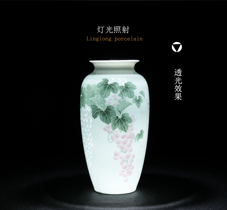 Jingdezhen ceramic vase grape light modern key-2 luxury contracted the new Chinese style art vases, furnishing articles American ideas