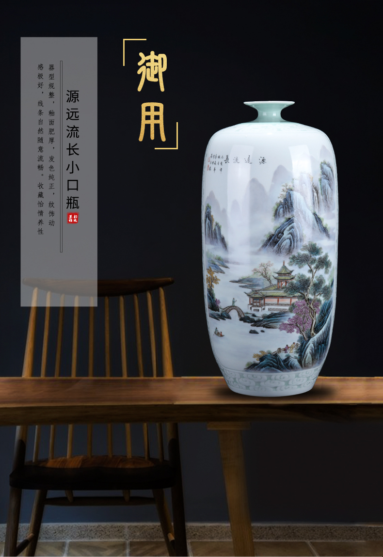 Jingdezhen porcelain has a long history in the Chinese hand - made vases, home sitting room rich ancient frame porcelain handicraft furnishing articles