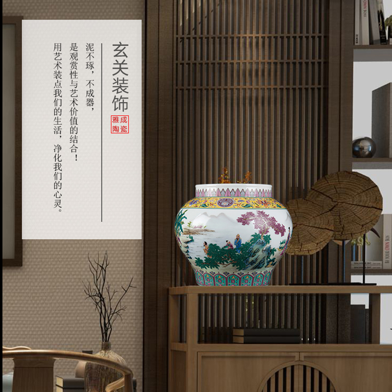 Jingdezhen ceramic new sitting room of Chinese style household furnishing articles I and contracted porcelain vase decorations decoration