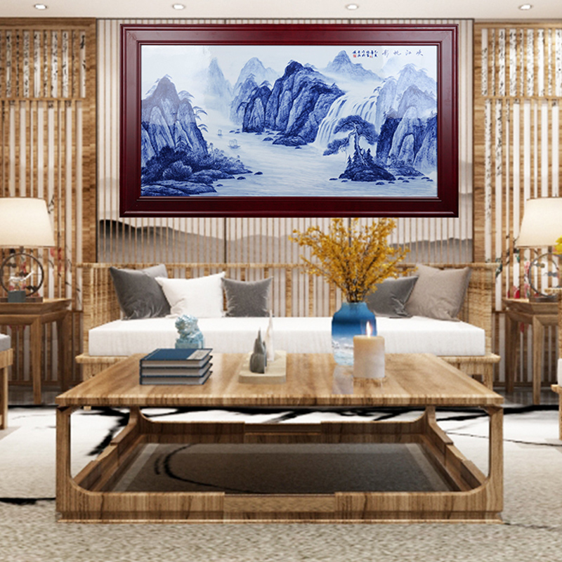 Jingdezhen ceramic I and contracted fjard FanYing sitting room sofa background wall decoration painting porcelain plate