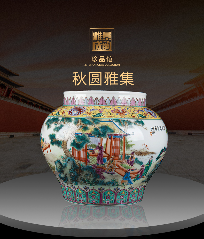 Jingdezhen ceramic new sitting room of Chinese style household furnishing articles I and contracted porcelain vase decorations decoration