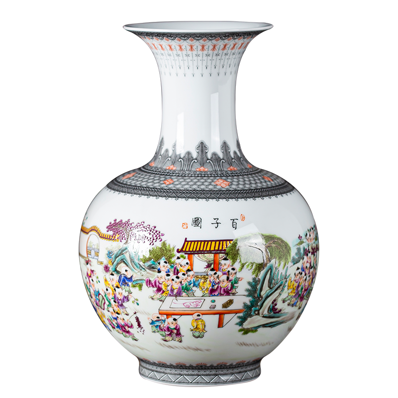 t036*中国名瓷* 景徳鎮 薄胎磁器 龍花文花瓶（