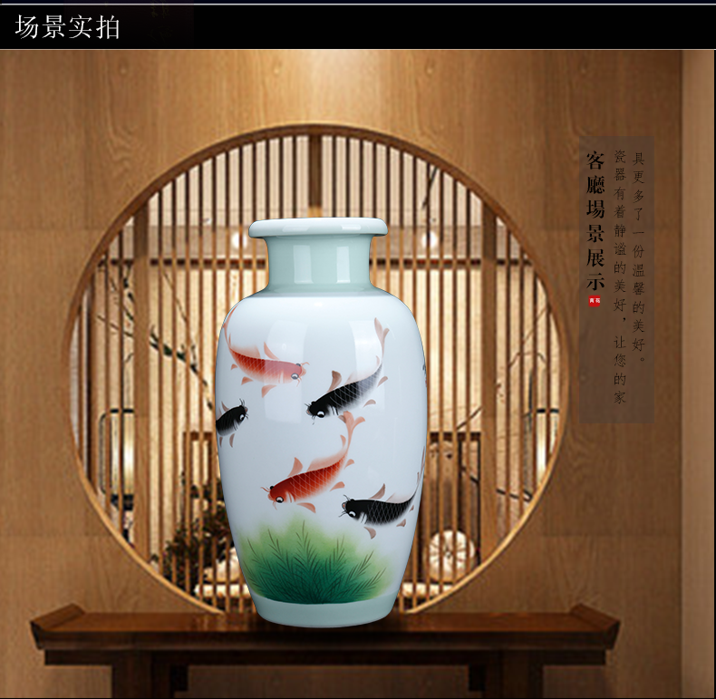 Jingdezhen ceramic I and contracted more than year after year flower arranging the sitting room porch porcelain vase household decorative furnishing articles