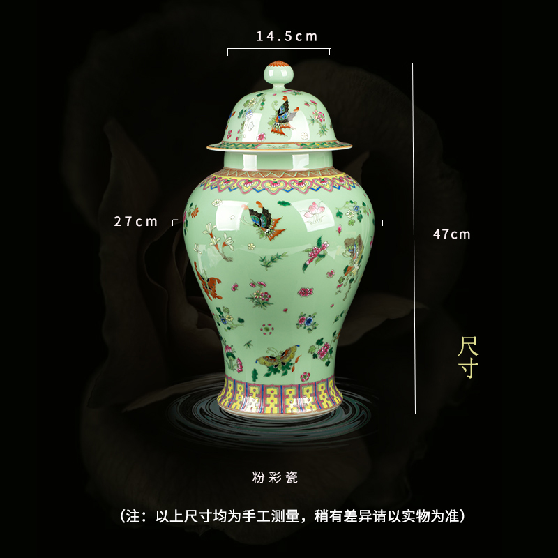 Jingdezhen ceramic retro classic butterfly general canned act the role ofing is tasted furnishing articles sitting room of the new Chinese style household porcelain