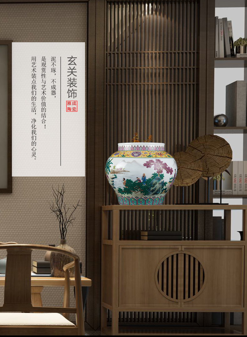 Jingdezhen ceramic new sitting room of Chinese style household furnishing articles I and contracted porcelain vase decorations decoration