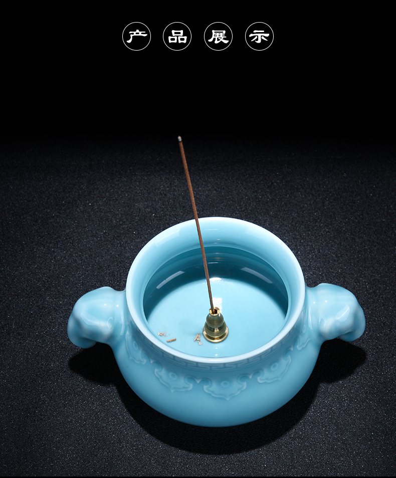 I and contracted home sitting room the bedroom in jingdezhen ceramics xiang xiang furnace to burn incense decorative crafts