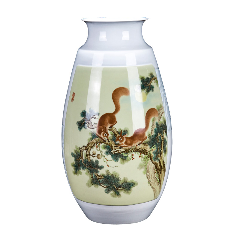 Jingdezhen ceramic new Chinese hand - made loose on vase furnishing articles home rich ancient frame porcelain sitting room adornment