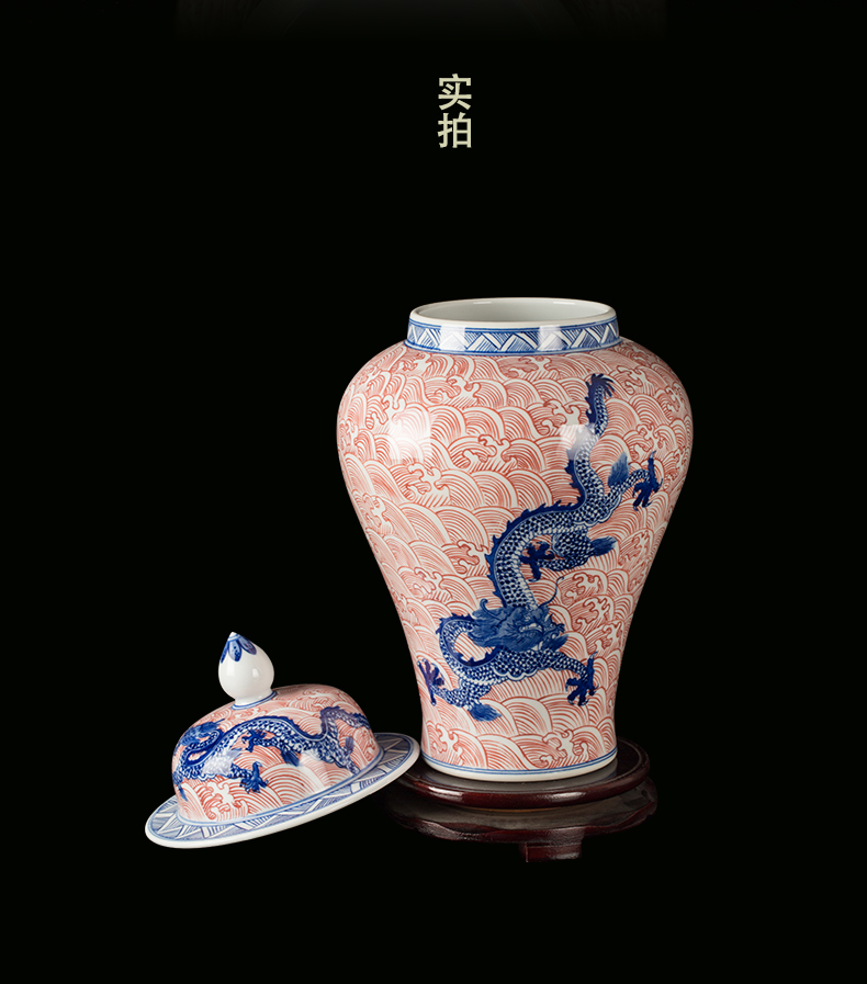 Jingdezhen porcelain GuLongWen general blue as cans accessories desktop furnishing articles household porcelain arts and crafts