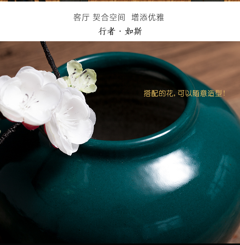 Jingdezhen ceramics hotel table flower arranging dried flower vase decoration furnishing articles household porcelain decoration in the sitting room