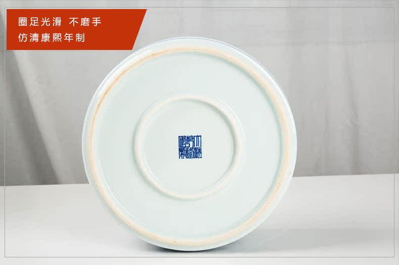 Blue and white porcelain of jingdezhen ceramics bound lotus flower storage tank large household caddy fixings POTS decoration furnishing articles