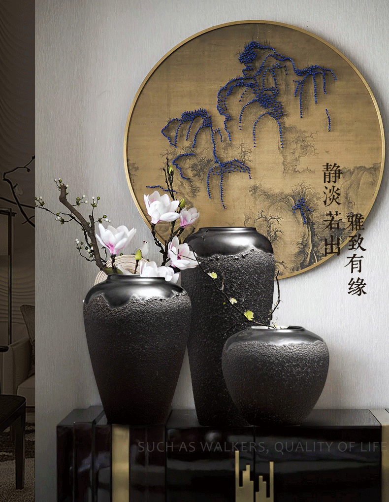 Jingdezhen ceramic furnishing articles of new Chinese style living room porcelain vase hydroponic furnishing articles decorative vase vase planting restoring ancient ways