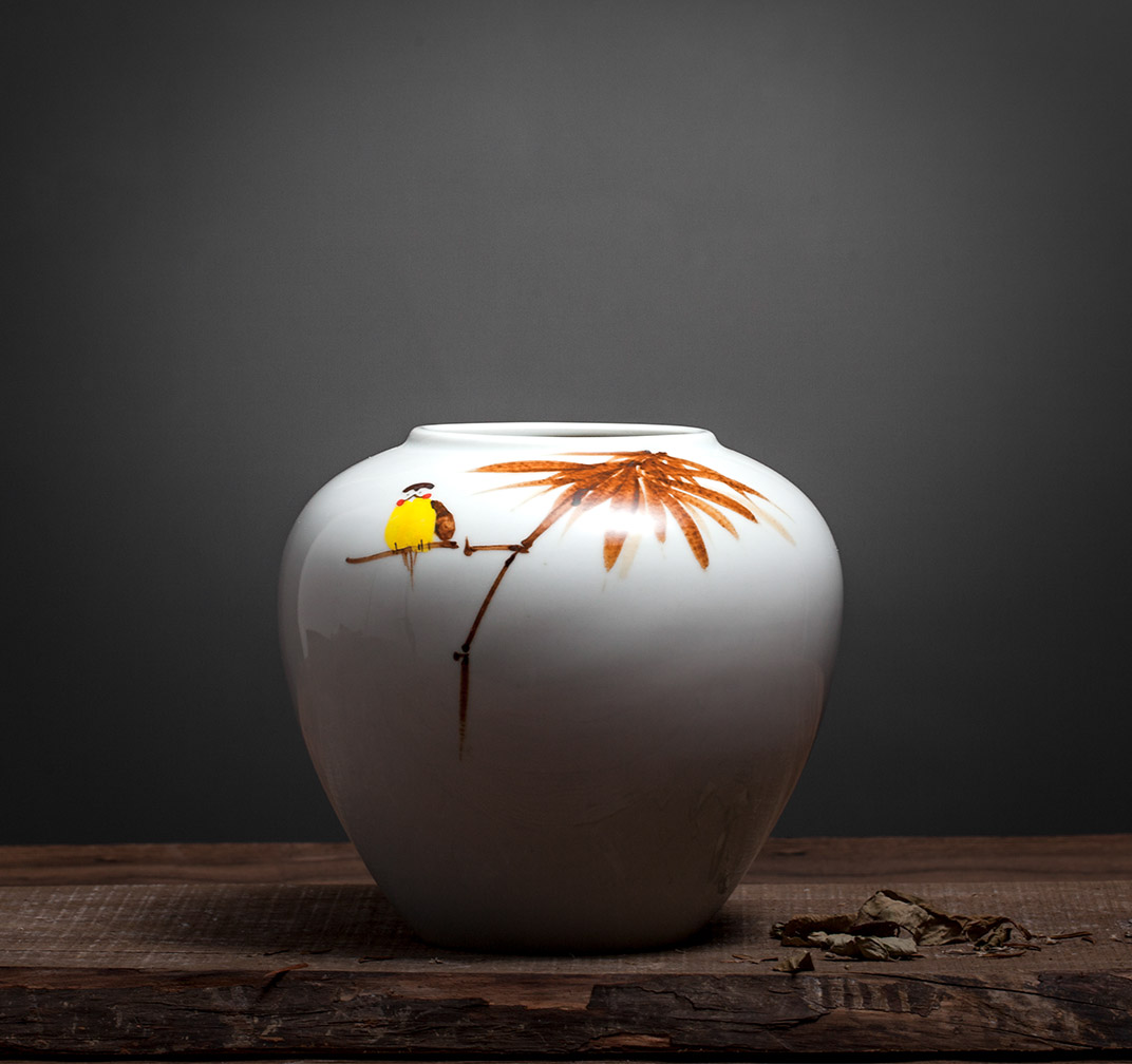 Jingdezhen ceramic home furnishing articles of new Chinese style living room table vase flower arranging flowers, decorative arts and crafts porcelain
