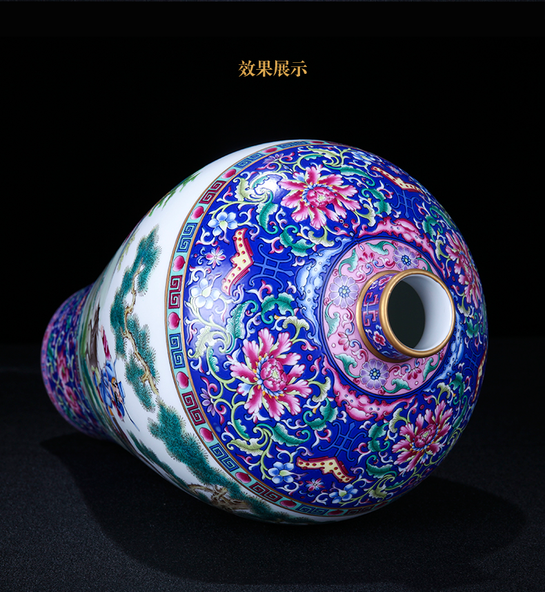 Under the Chinese jingdezhen ceramics see colour enamel Xiao Heyue after han xin vase home sitting room adornment is placed