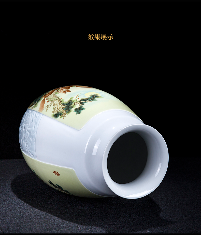 Jingdezhen ceramic new Chinese hand - made loose on vase furnishing articles home rich ancient frame porcelain sitting room adornment