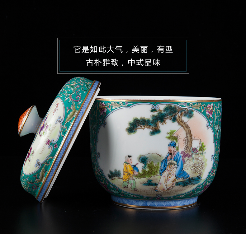 Jingdezhen ceramic checking sugar daddy figure vase furnishing articles household act the role ofing is tasted household arts and crafts porcelain sitting room