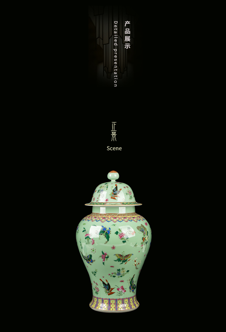 Jingdezhen ceramic retro classic butterfly general canned act the role ofing is tasted furnishing articles sitting room of the new Chinese style household porcelain