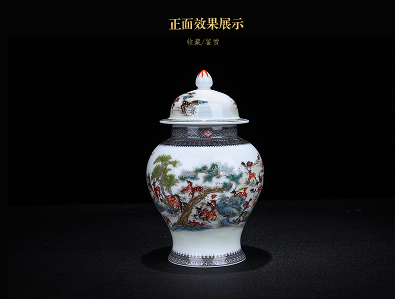 Jingdezhen ceramic new Chinese style best deer statute of general canned act the role ofing is tasted furnishing articles home sitting room porch porcelain decoration