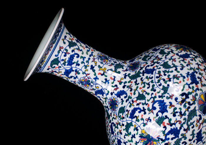 Jingdezhen ceramics flower implement vase furnishing articles archaize manual restoring ancient ways design of blue and white porcelain home sitting room adornment