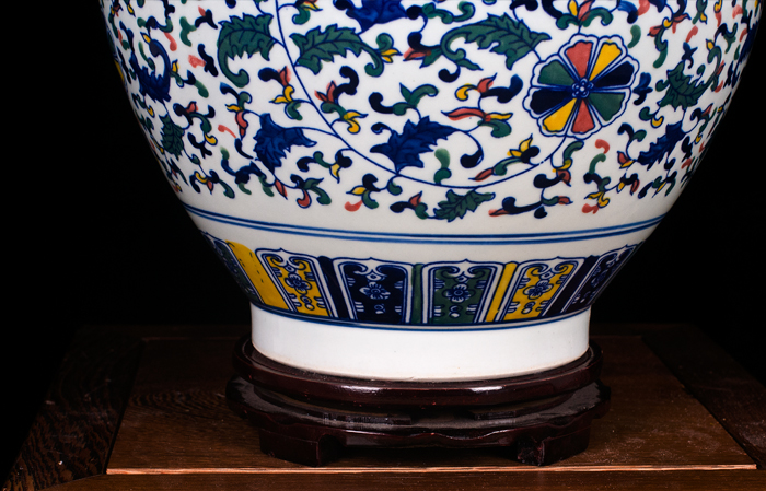Jingdezhen ceramics flower implement vase furnishing articles archaize manual restoring ancient ways design of blue and white porcelain home sitting room adornment
