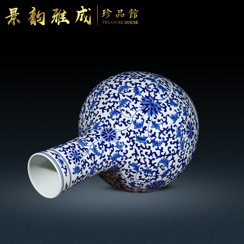Blue and white porcelain of jingdezhen ceramics new Chinese style household porcelain vases furnishing articles sitting room porch dried flower decorations