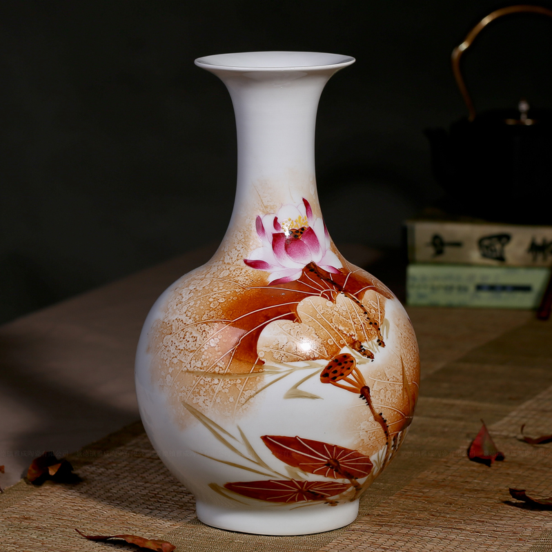 Jingdezhen ceramics hand - made vases, TV ark, furnishing articles furnishing articles flower arrangement sitting room household act the role ofing is tasted hydroponic flowers