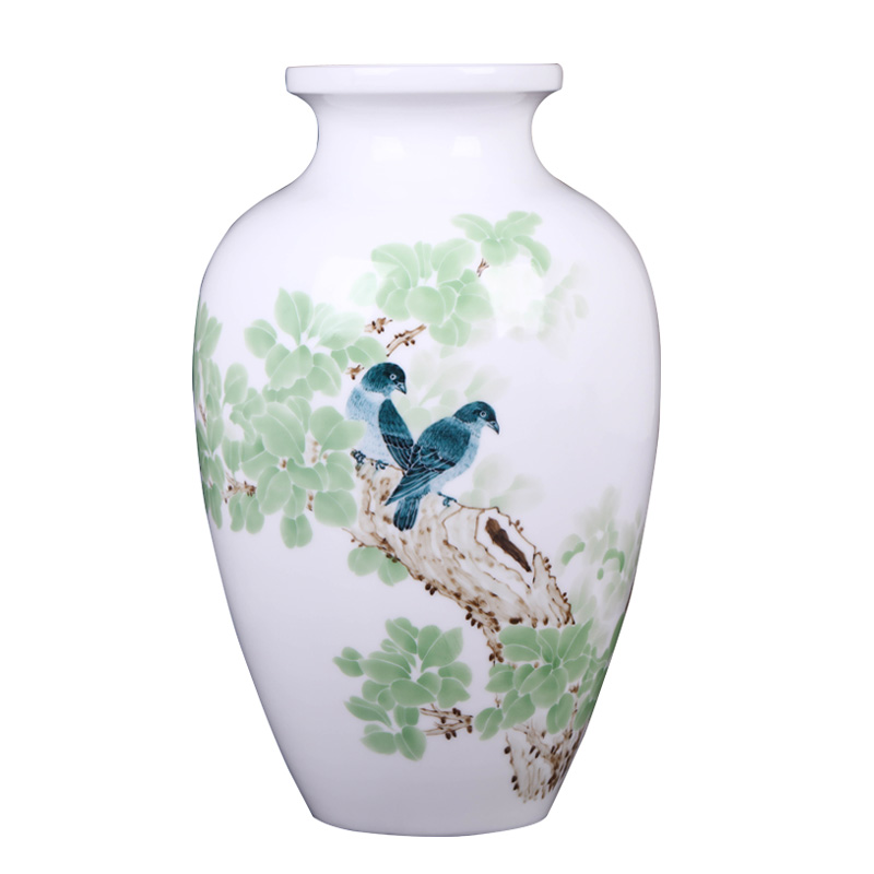Jingdezhen ceramic flower arranging new Chinese style household porch decoration vase furnishing articles of I and contracted sitting room adornment