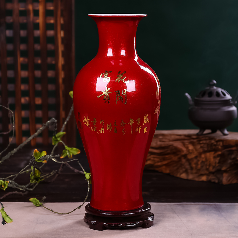 Jingdezhen ceramics vase furnishing articles sitting room adornment flower arranging flower vase wedding gift table household