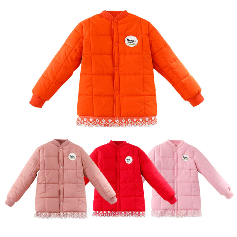 Girl cotton clothes Winter jacket CUHK Winter Clothing Cotton Padded Jacket Thickened silk cotton liner 2021 New children laid cotton jacket
